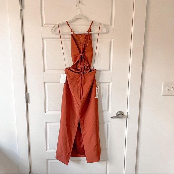 NWT Bardot Ramona Midi Dress Rust - Picture 8 of 9